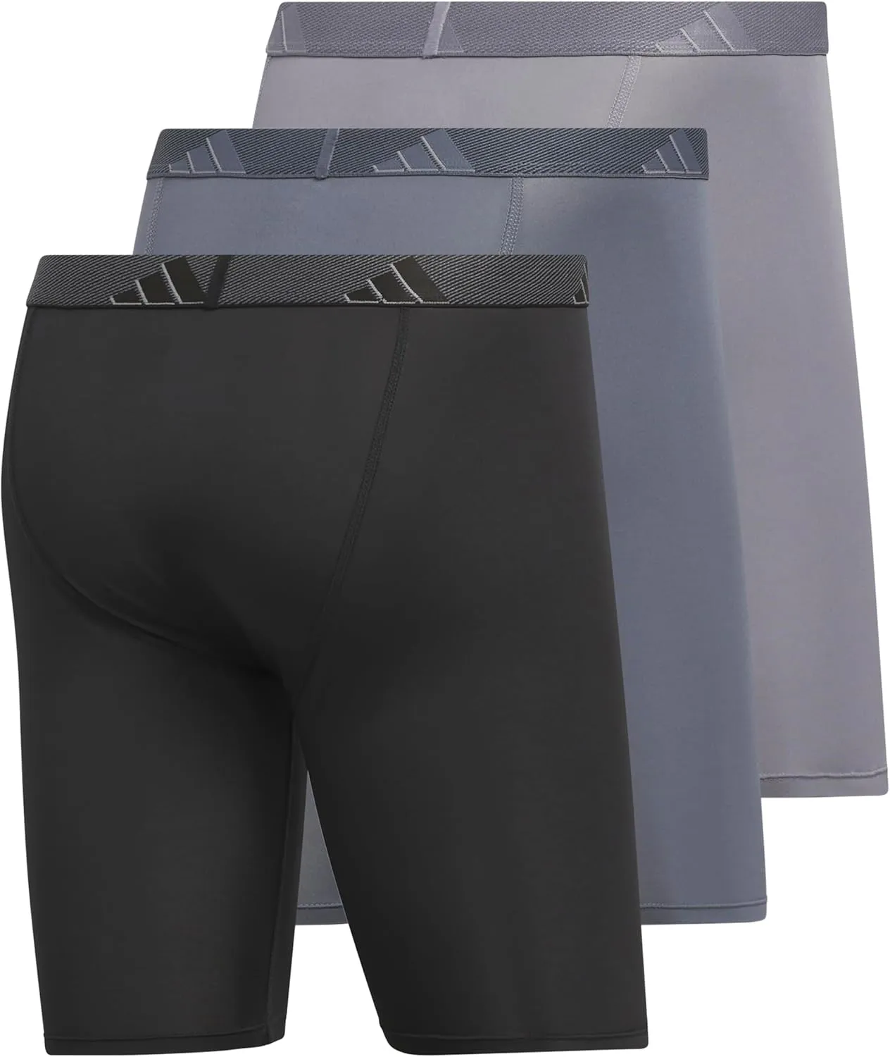 adidas Men's Performance 3-Pack Long Boxer Brief, Underwear Boxer Briefs - 3-Pack Long Men's Underwear Pack