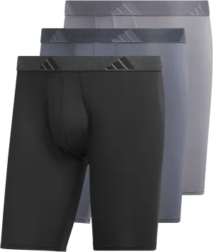 adidas Men's Performance 3-Pack Long Boxer Brief, Underwear Boxer Briefs - 3-Pack Long Men's Underwear Pack