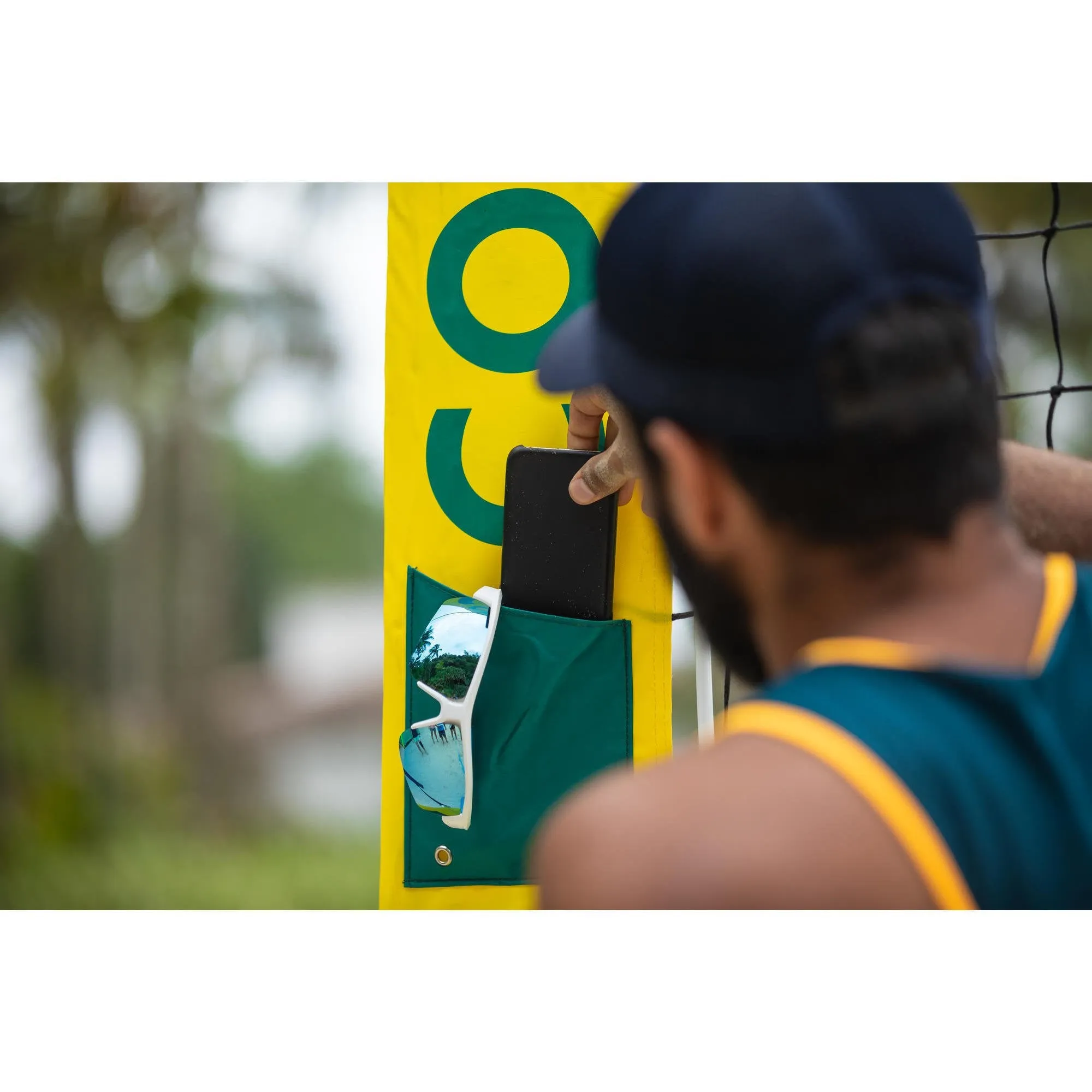Beach volleyball net BV500 6 m blue COPAYA, Berlin blue/yellow