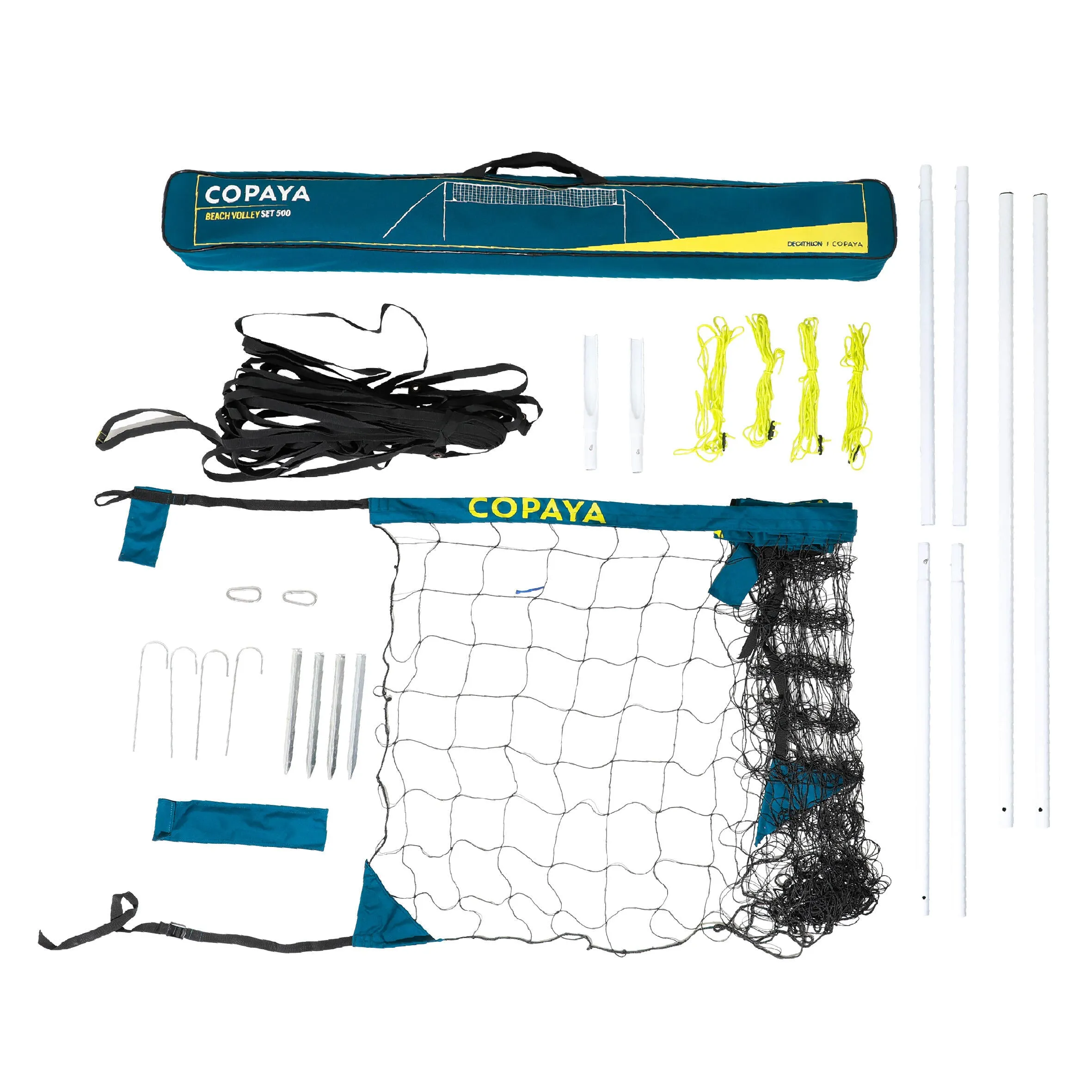 Beach volleyball net BV500 6 m blue COPAYA, Berlin blue/yellow