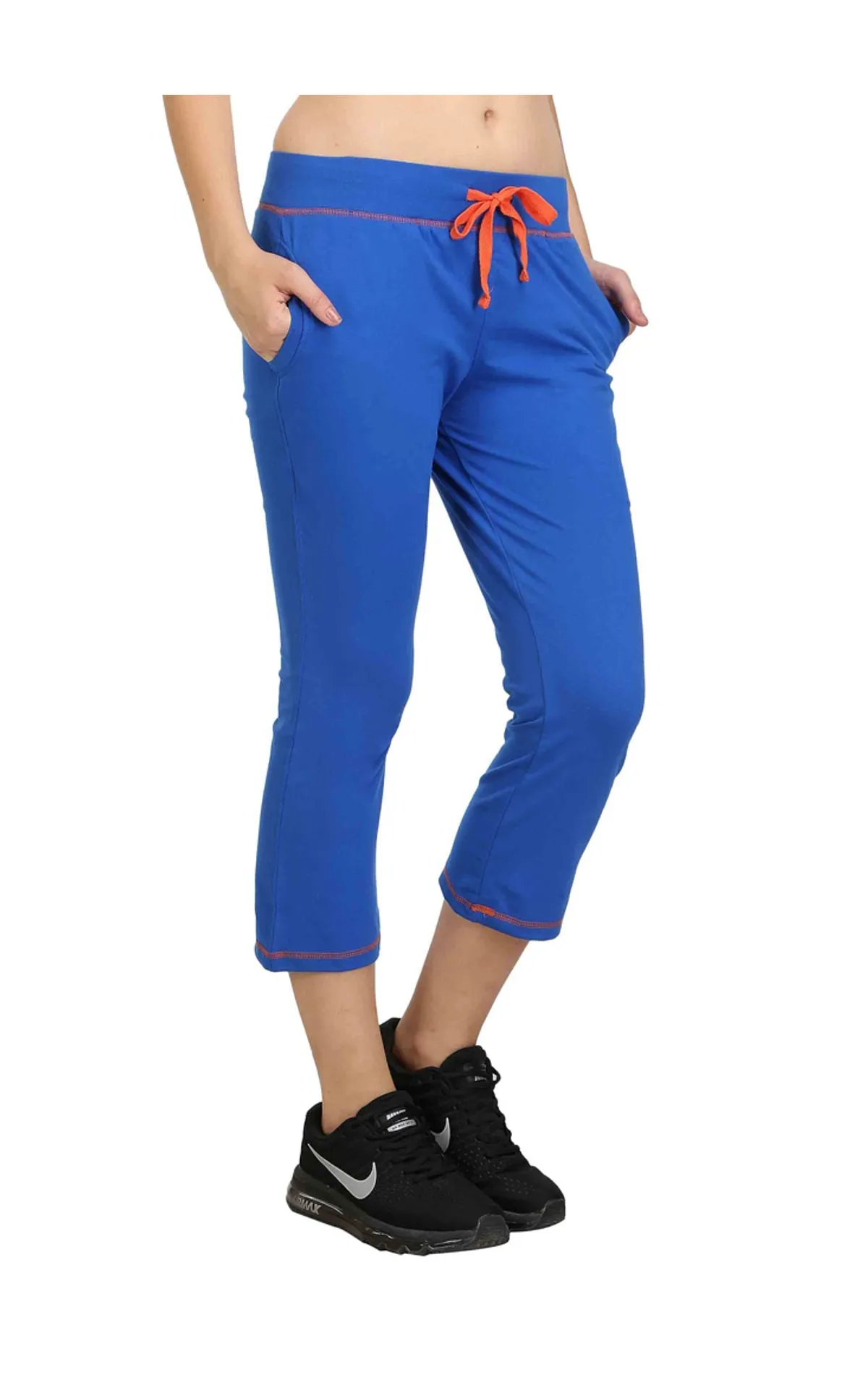 Bodyactive Women Royal Blue Capris-LC3-RBL