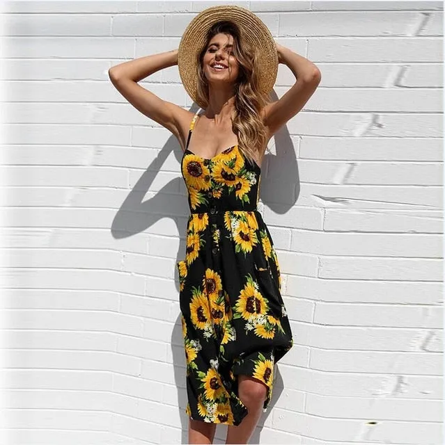 Casual Buttoned Sundress