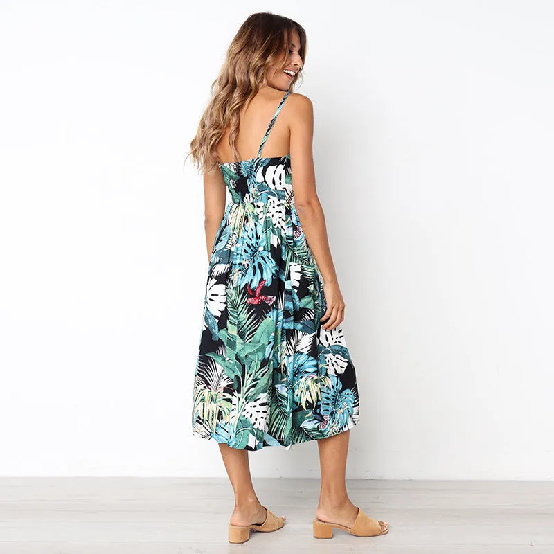 Casual Buttoned Sundress