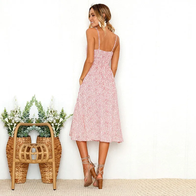 Casual Buttoned Sundress