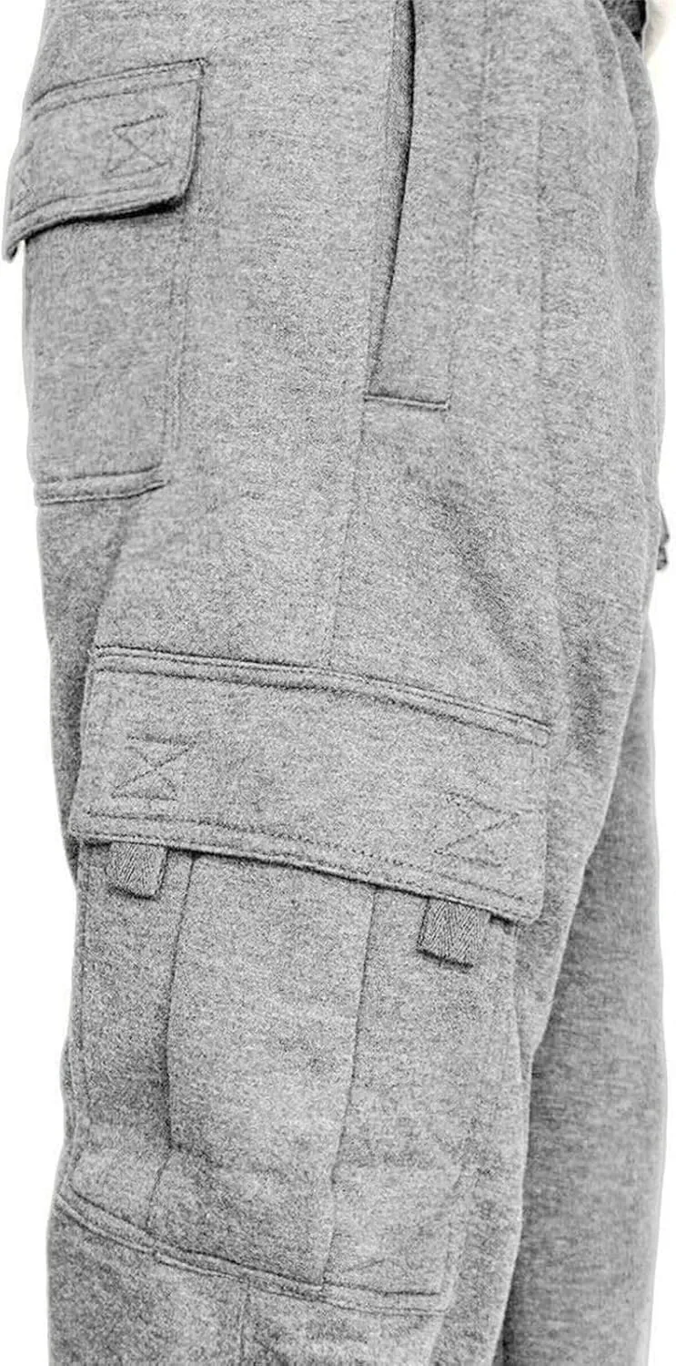 CEHT Men's Cargo Sweatpants Joggers Casual Pants with Pockets for Hiking Athletic Workout