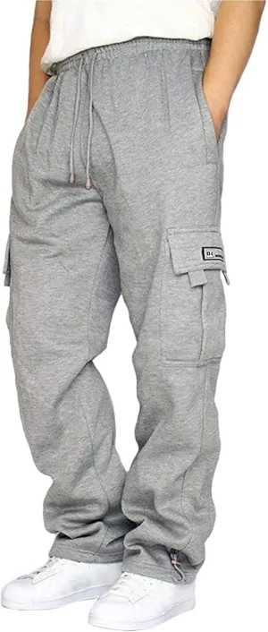 CEHT Men's Cargo Sweatpants Joggers Casual Pants with Pockets for Hiking Athletic Workout