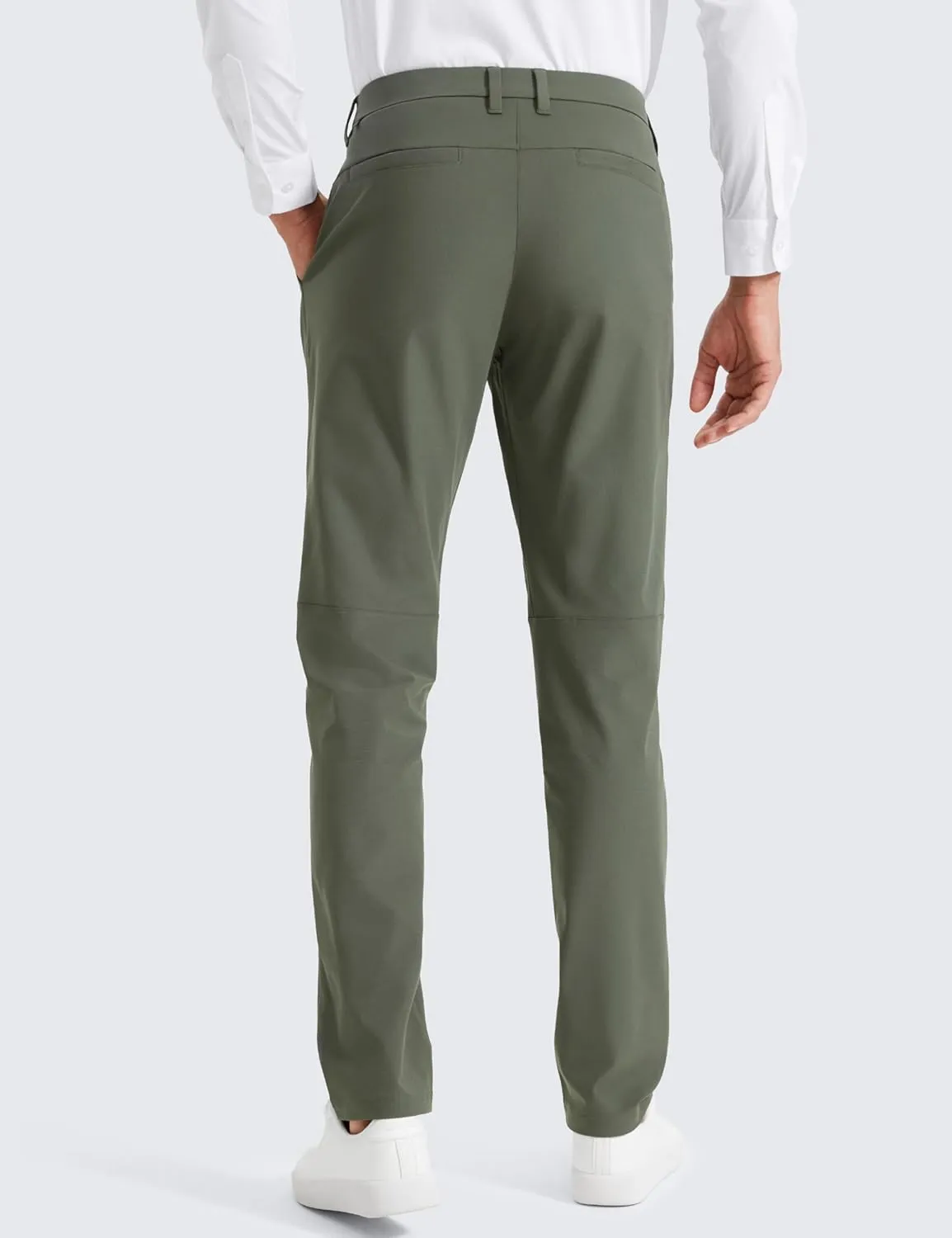 CRZ YOGA Men's All Day Comfy Golf Pants - 28"/30"/32"/34" Quick Dry Lightweight Work Casual Trousers with Pockets