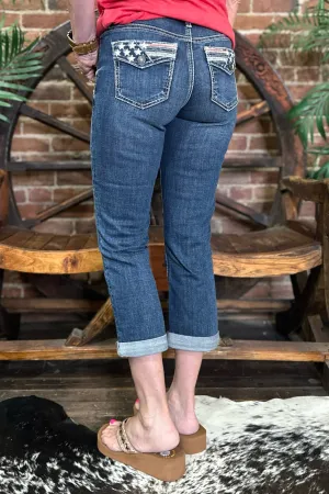 Flag Pocket Suki Capri by Silver Jeans