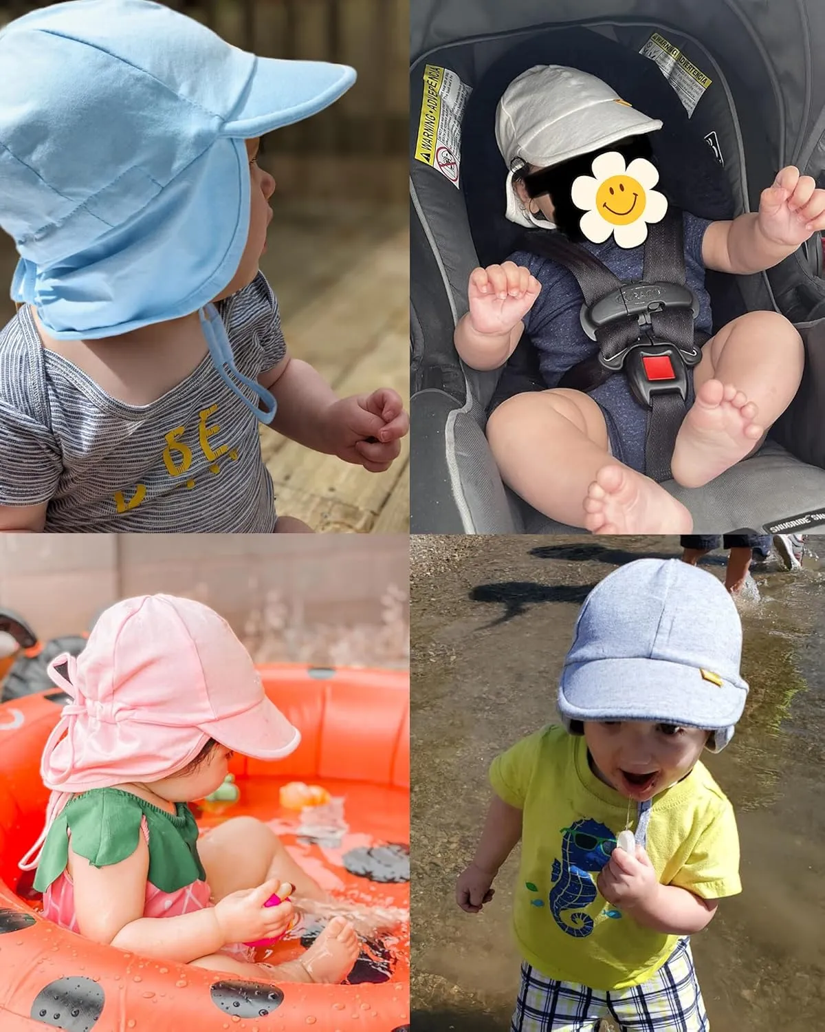 FURTALK Baby Sun Hat UPF 50  UV Ray Sun Protection Cotton Toddler Hats for Boys Girls