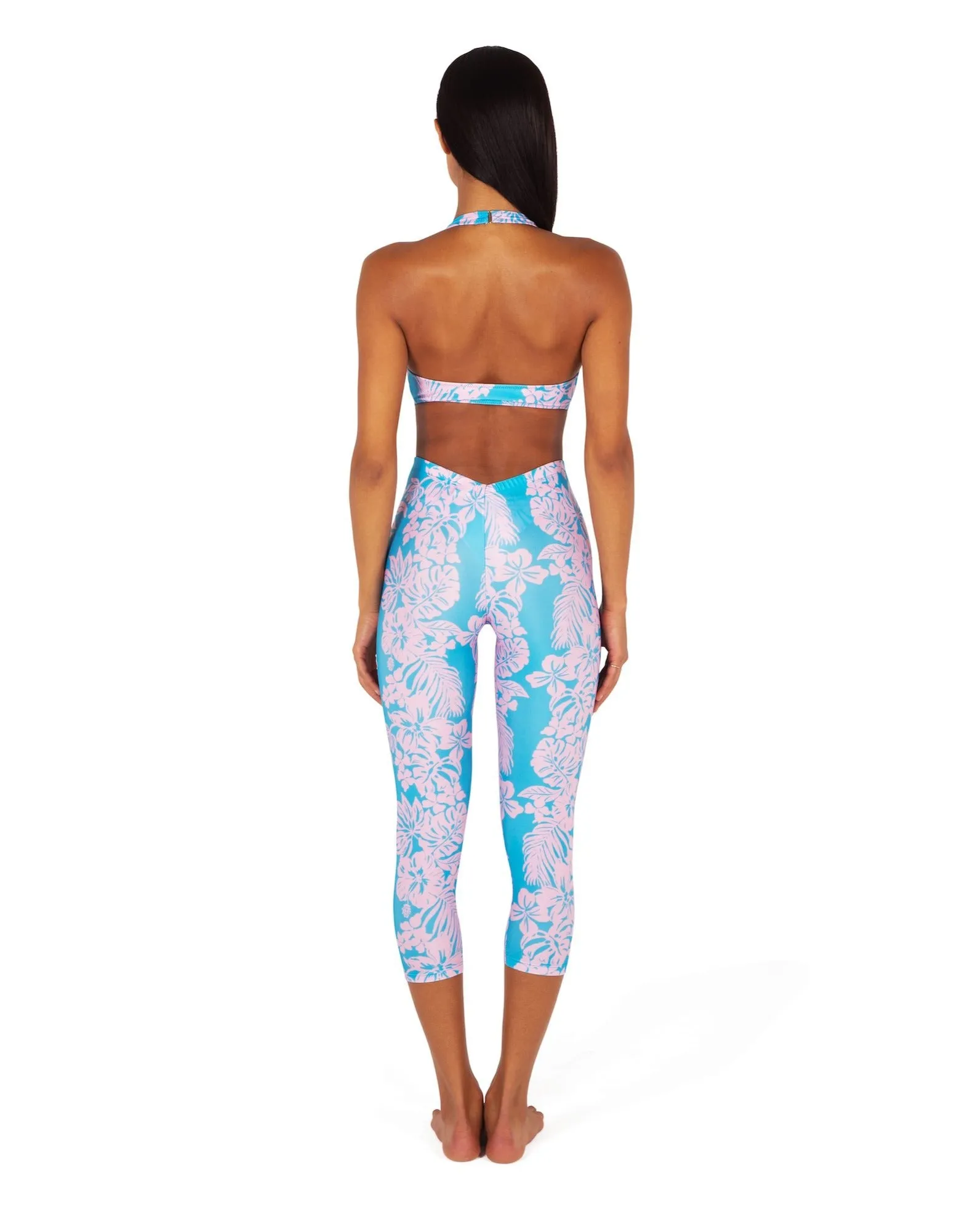 LYNN CAPRIS SWIM PANT - BLUE/PINK
