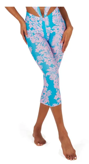 LYNN CAPRIS SWIM PANT - BLUE/PINK