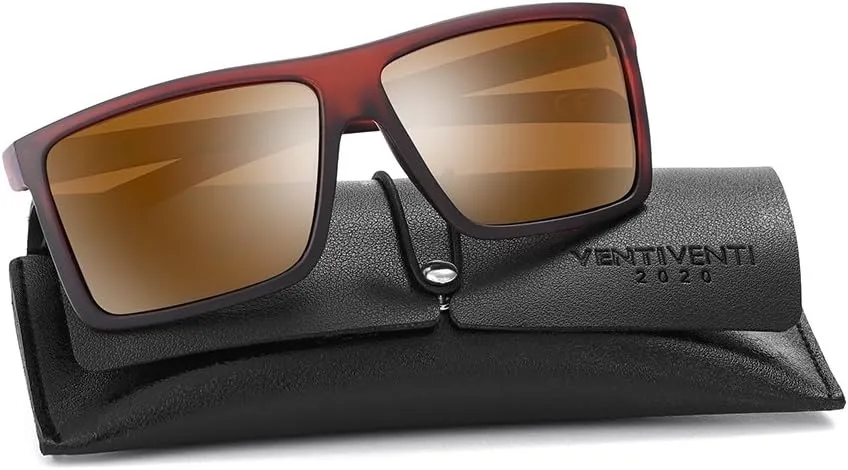 Men??s Classic Style Square Polarized Sunglasses Plastic Lightweight Eyewear UV Protection For Driving
