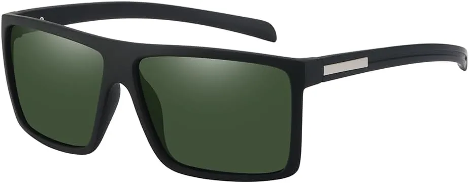 Men??s Classic Style Square Polarized Sunglasses Plastic Lightweight Eyewear UV Protection For Driving