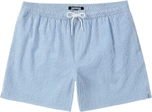 Men's Swim Shorts 5 inch Seersucker Swimming Trunks for Men Beach Shorts