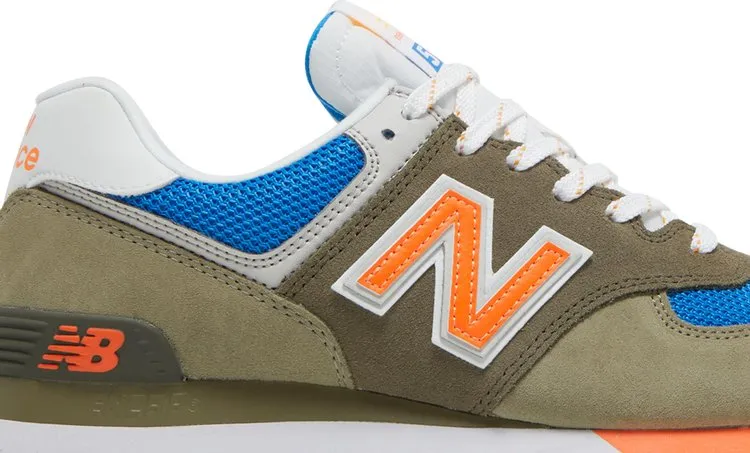 New Balance 574v2 'Grey Orange' sneakers, gray