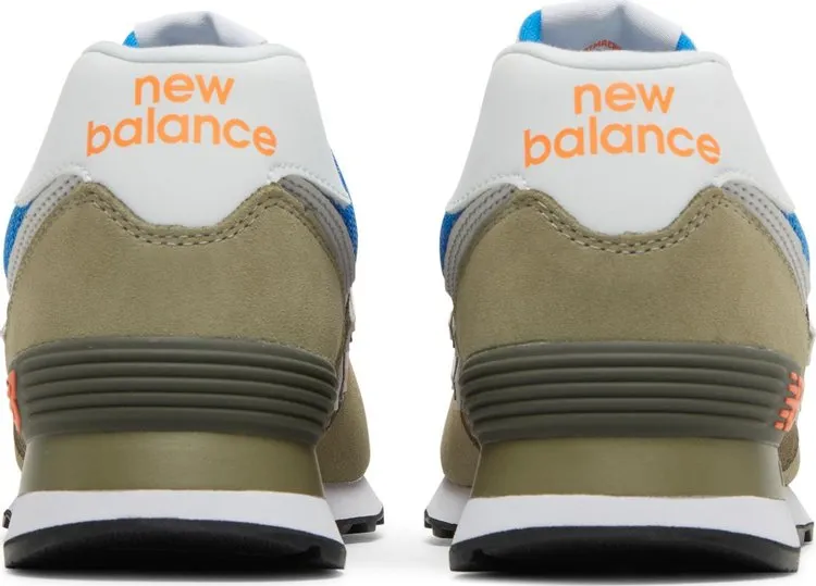 New Balance 574v2 'Grey Orange' sneakers, gray