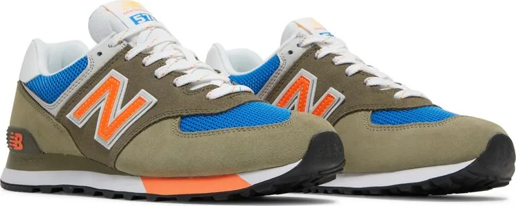 New Balance 574v2 'Grey Orange' sneakers, gray