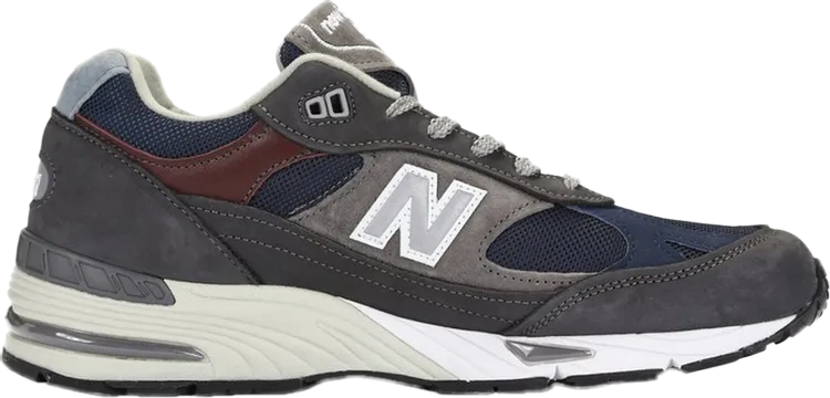 New Balance 991 Made in England 'Olive White' Sneakers, Gray