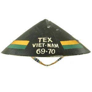 Original U.S. Vietnam War Conical Hat 18th Military Police Brigade Criminal Investigation Detachment