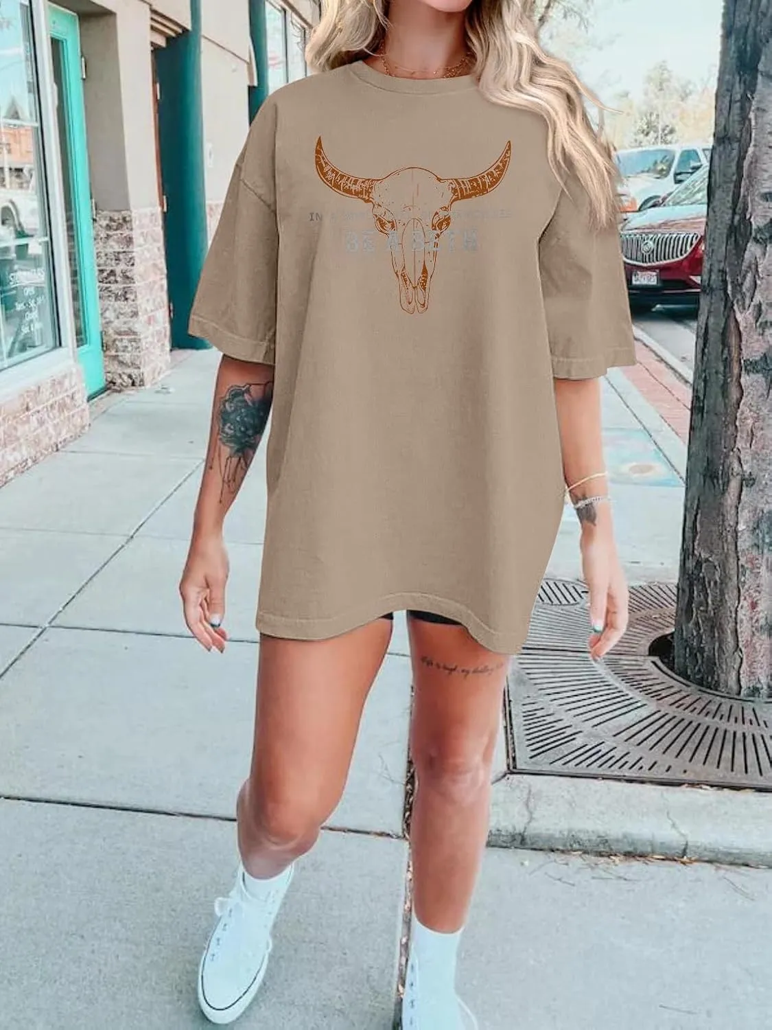 Oversized Tshirts for Women Flower Graphic Tees Short Sleeve Shirts 2025 Summer Casual Loose Fit Beach Tops
