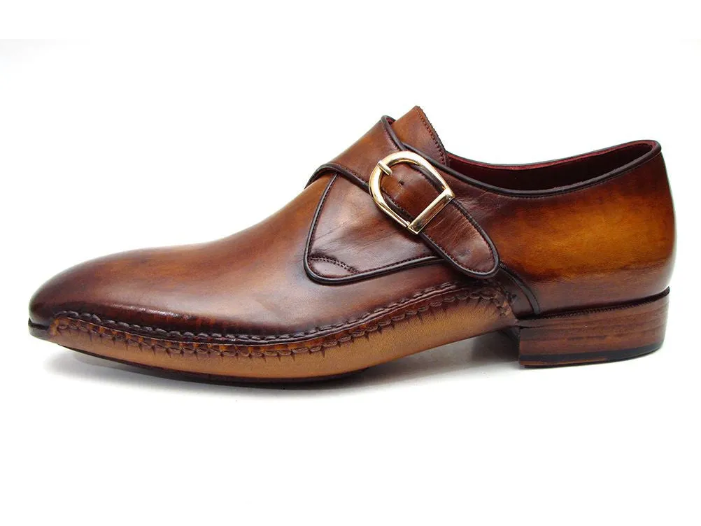 Paul Parkman Men's Single Monkstraps Brown Leather