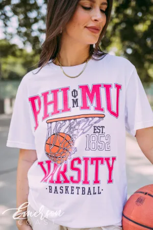 Phi Mu Varsity Basketball Tshirt