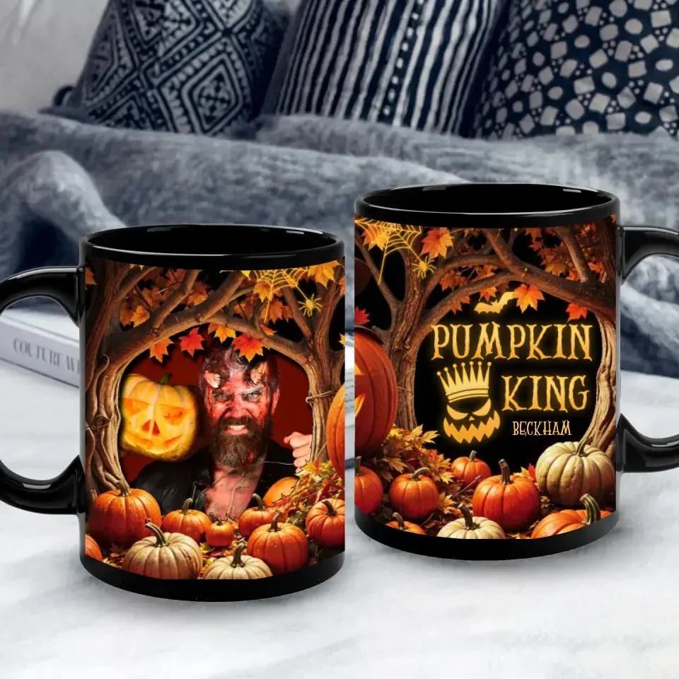 Pumpkin King & Queen - Custom Photo - Personalized Gifts For Couple - Mug