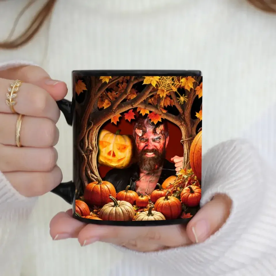 Pumpkin King & Queen - Custom Photo - Personalized Gifts For Couple - Mug