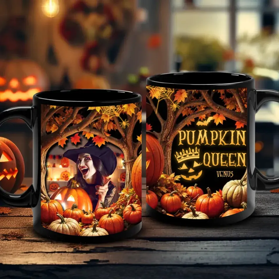 Pumpkin King & Queen - Custom Photo - Personalized Gifts For Couple - Mug
