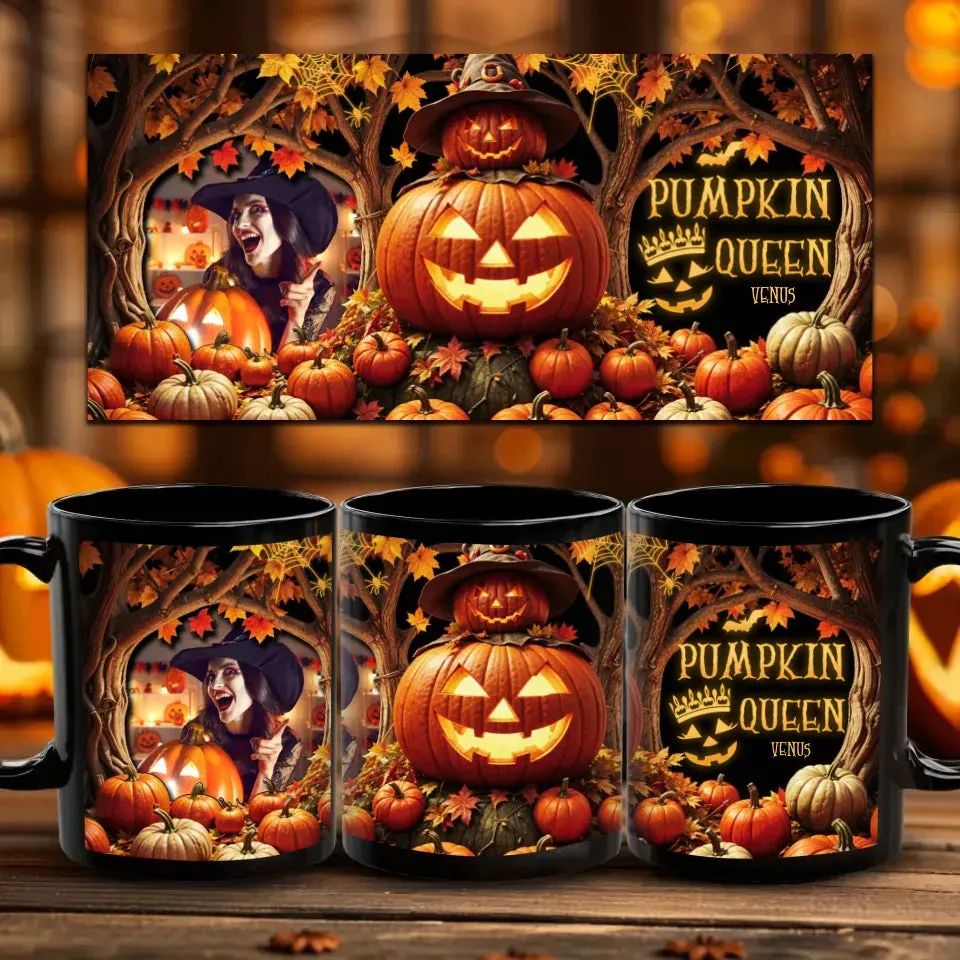 Pumpkin King & Queen - Custom Photo - Personalized Gifts For Couple - Mug