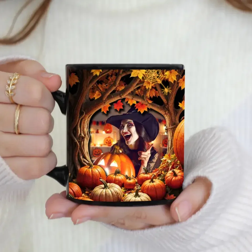 Pumpkin King & Queen - Custom Photo - Personalized Gifts For Couple - Mug