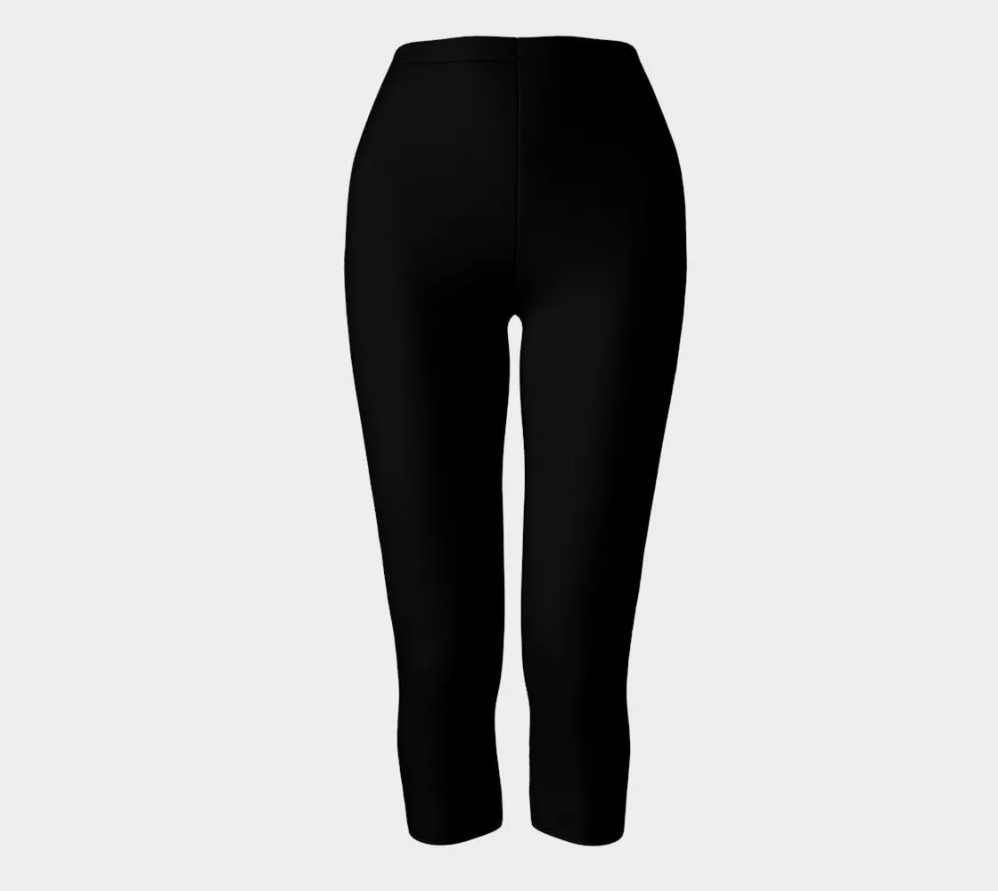 Solid Adult Capris - Black