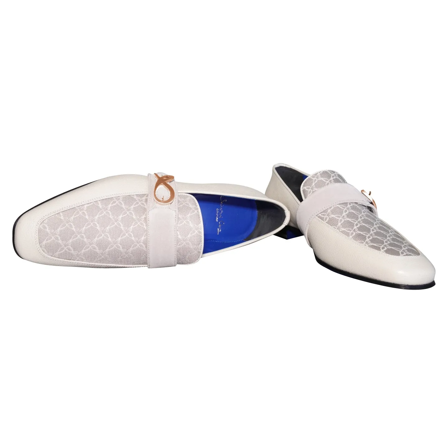 Tortora Logo Monk Strap Loafer With Rose Gold Buckle