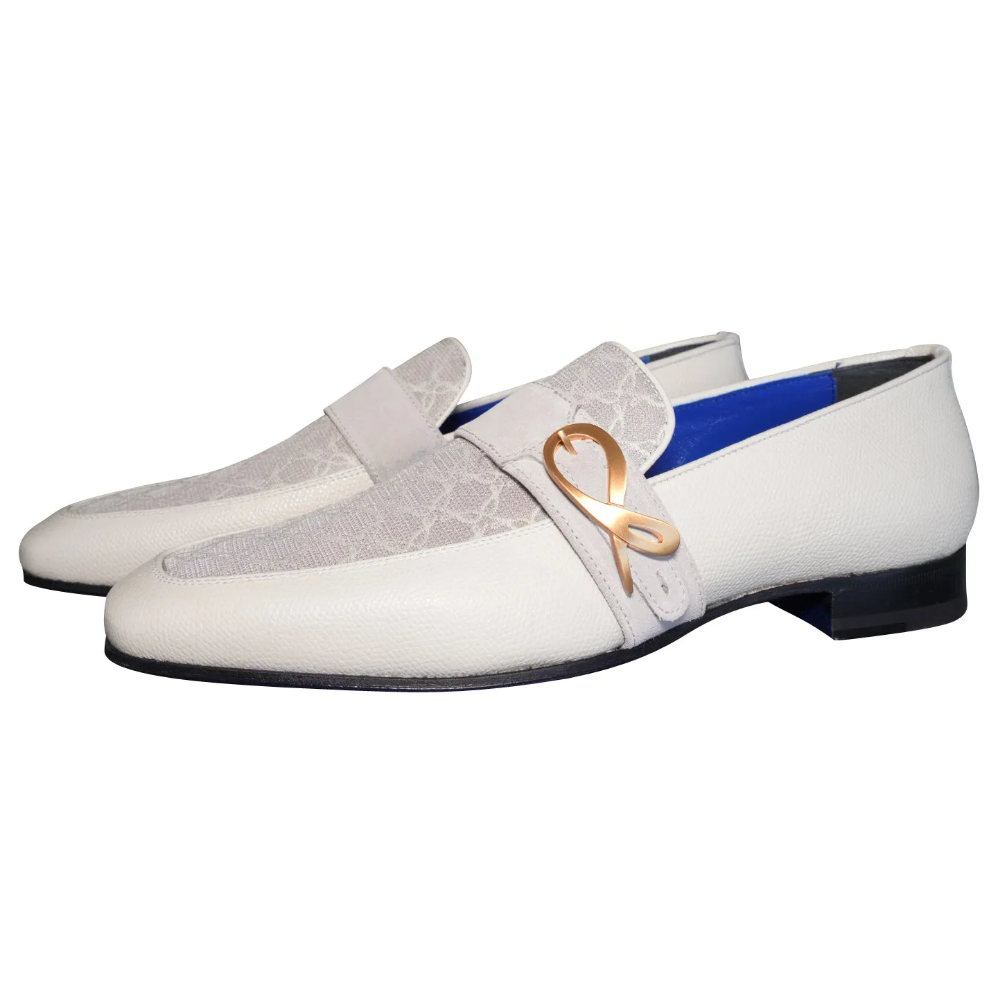 Tortora Logo Monk Strap Loafer With Rose Gold Buckle