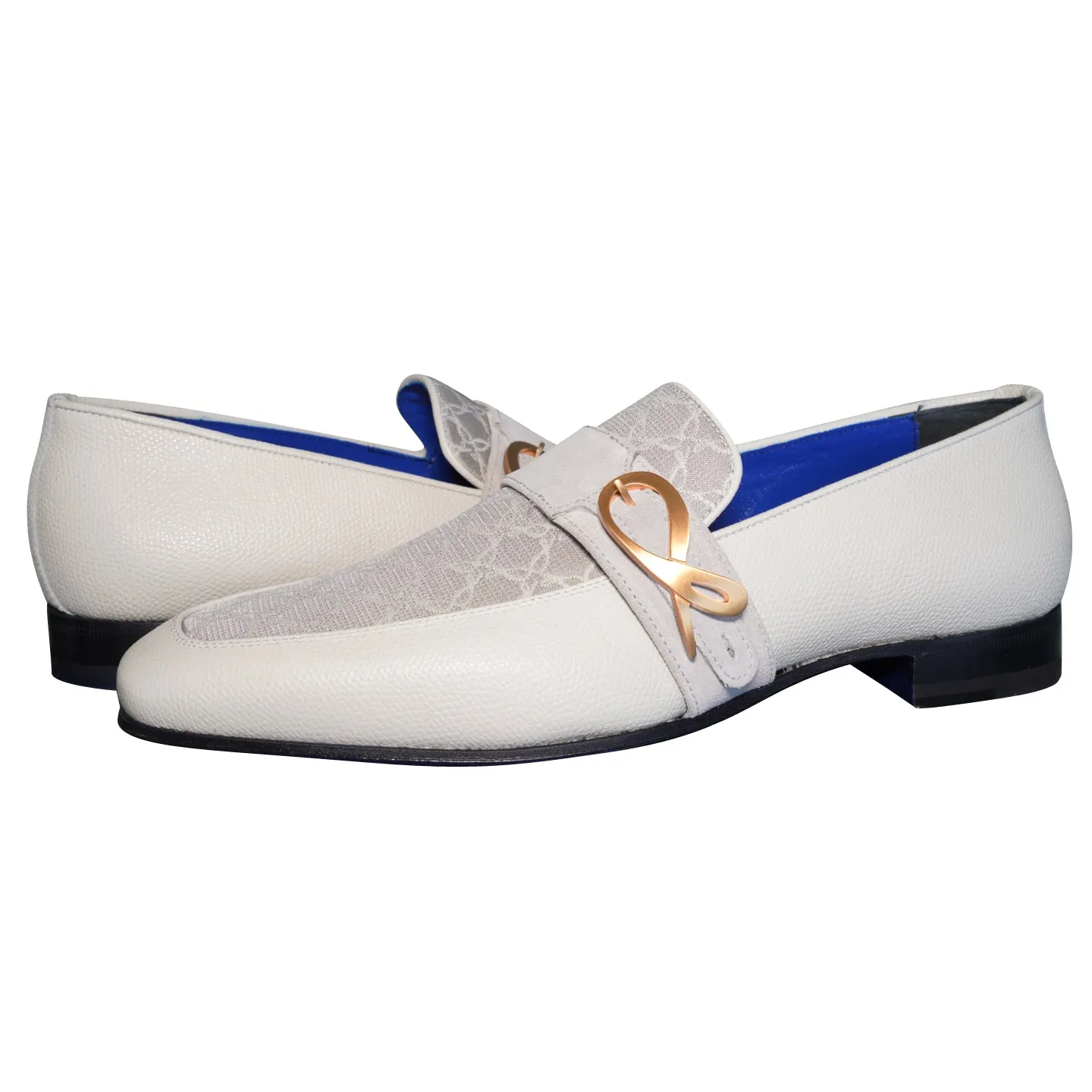 Tortora Logo Monk Strap Loafer With Rose Gold Buckle