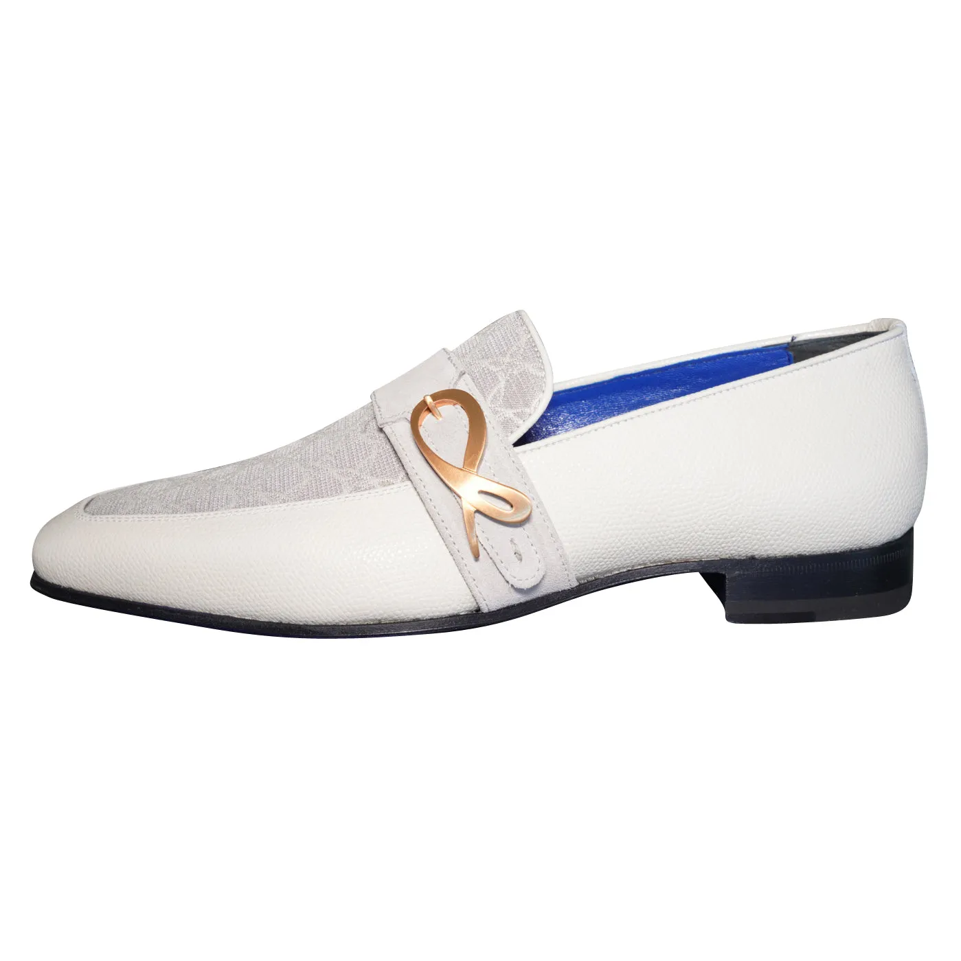 Tortora Logo Monk Strap Loafer With Rose Gold Buckle