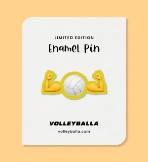 Volleyball Biceps Emoji Enamel Pin