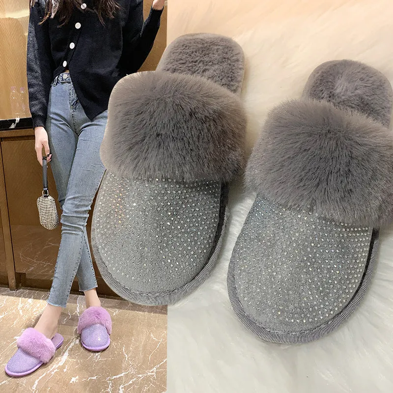 Women's Rhinestone Slippers