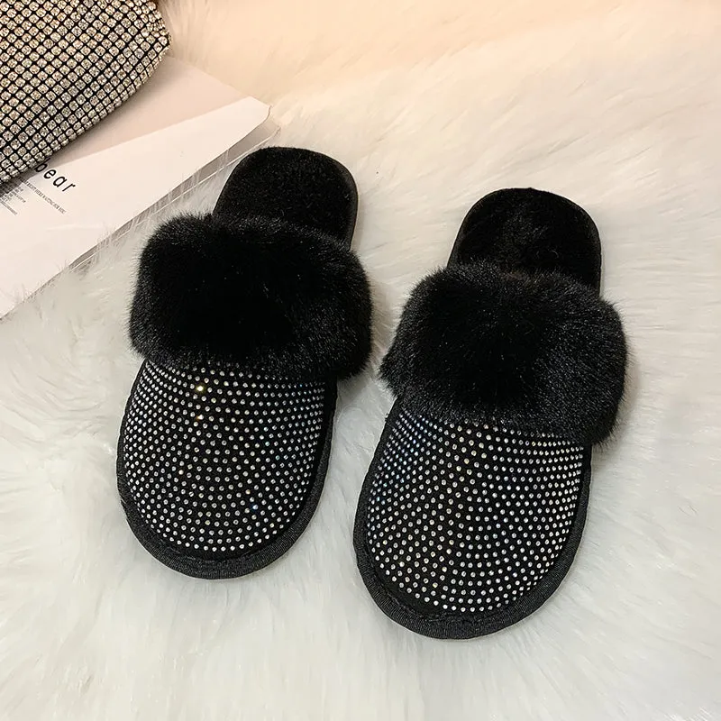 Women's Rhinestone Slippers