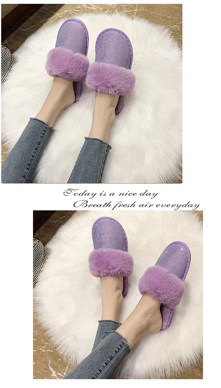 Women's Rhinestone Slippers