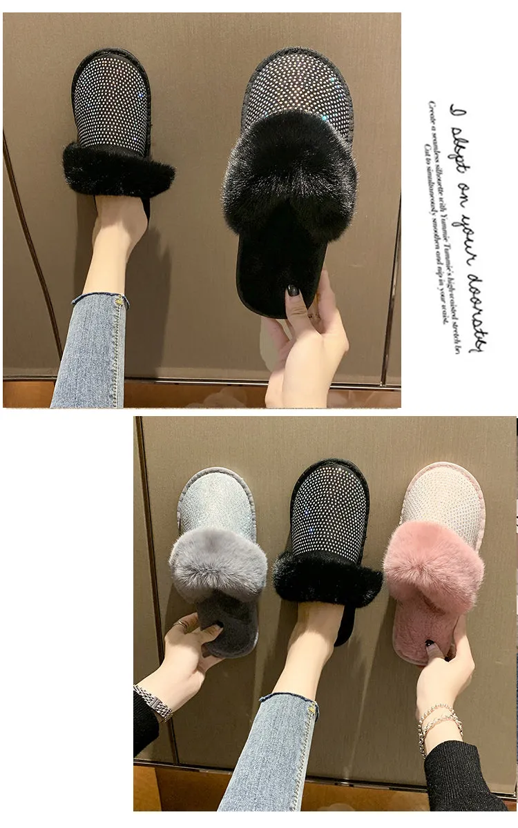 Women's Rhinestone Slippers