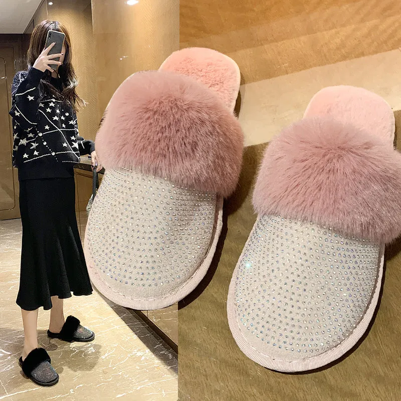 Women's Rhinestone Slippers