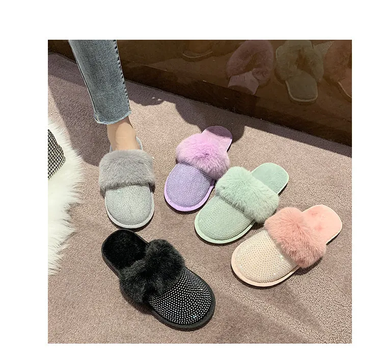 Women's Rhinestone Slippers