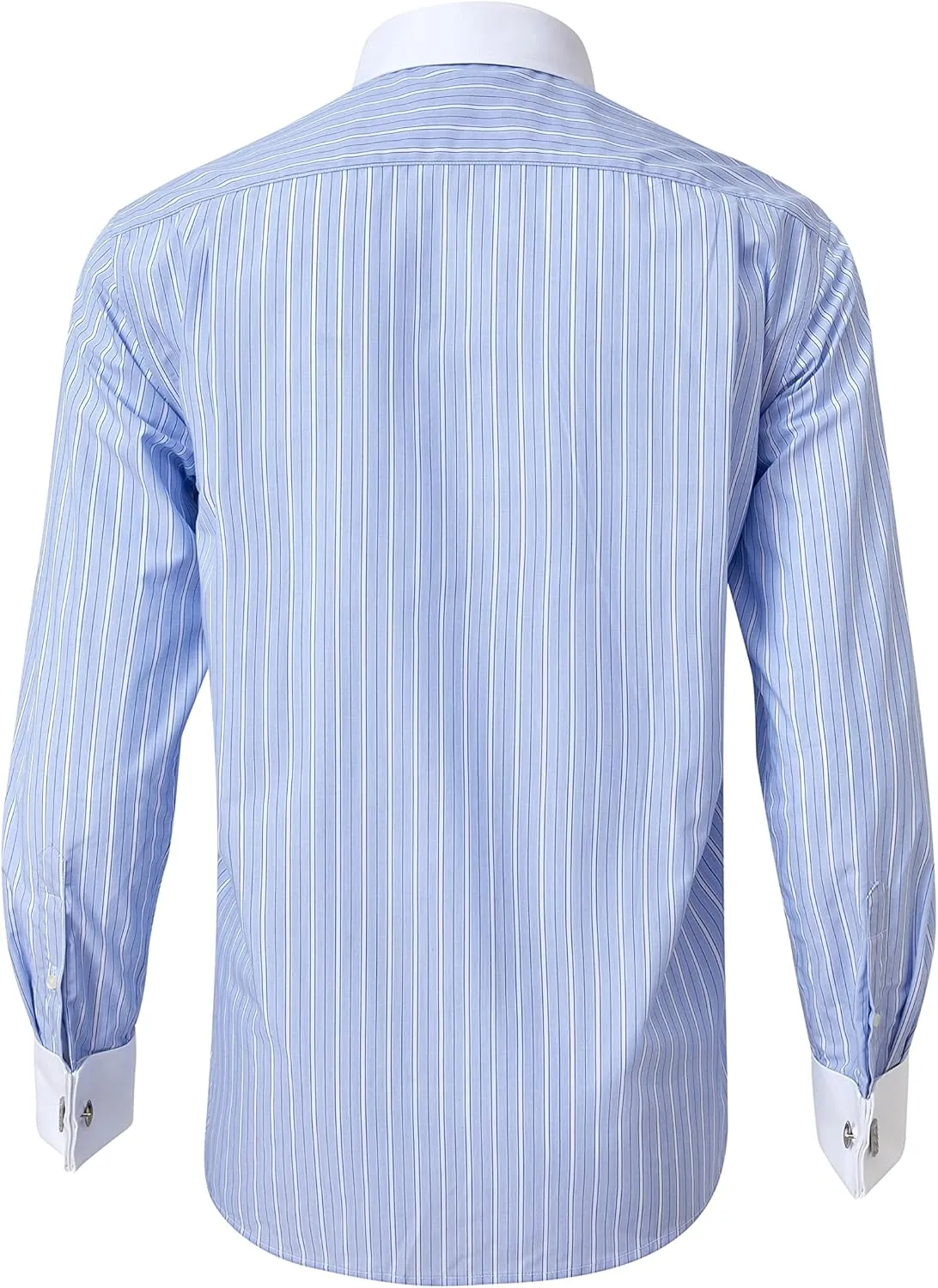 Year In Year Out French Cuff Wrinkle Free Dress Shirt for Men Regular Fit Long Sleeve Wrinkle Resistant Shirt