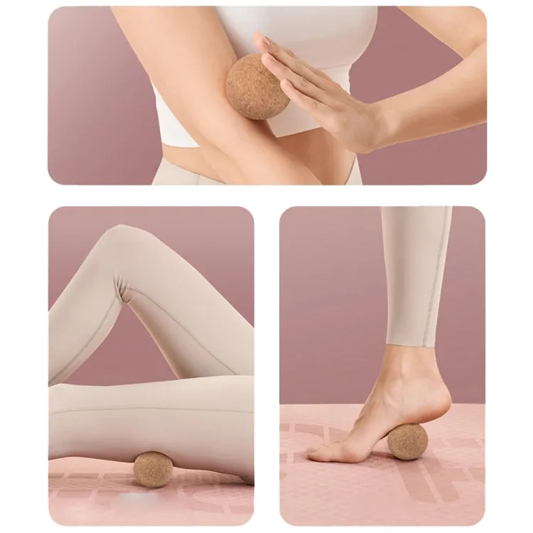 YG049 High-Density Cork Yoga Massage Ball Fitness Fascia Balls, Specification: Diameter 80mm