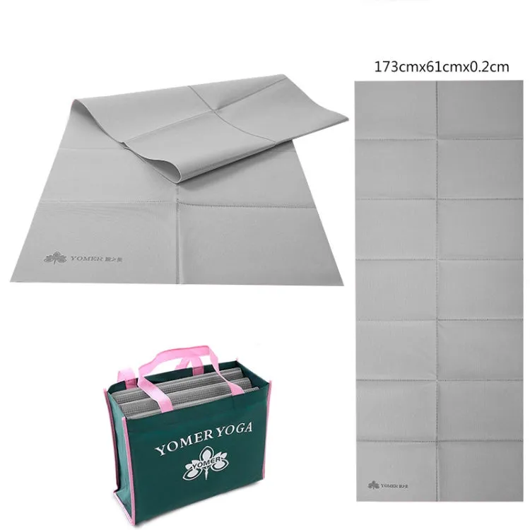 YM15C Portable Travel Thick Fold Yoga Pad Student Nnap Mat, Thickness: 2mm (Gray)