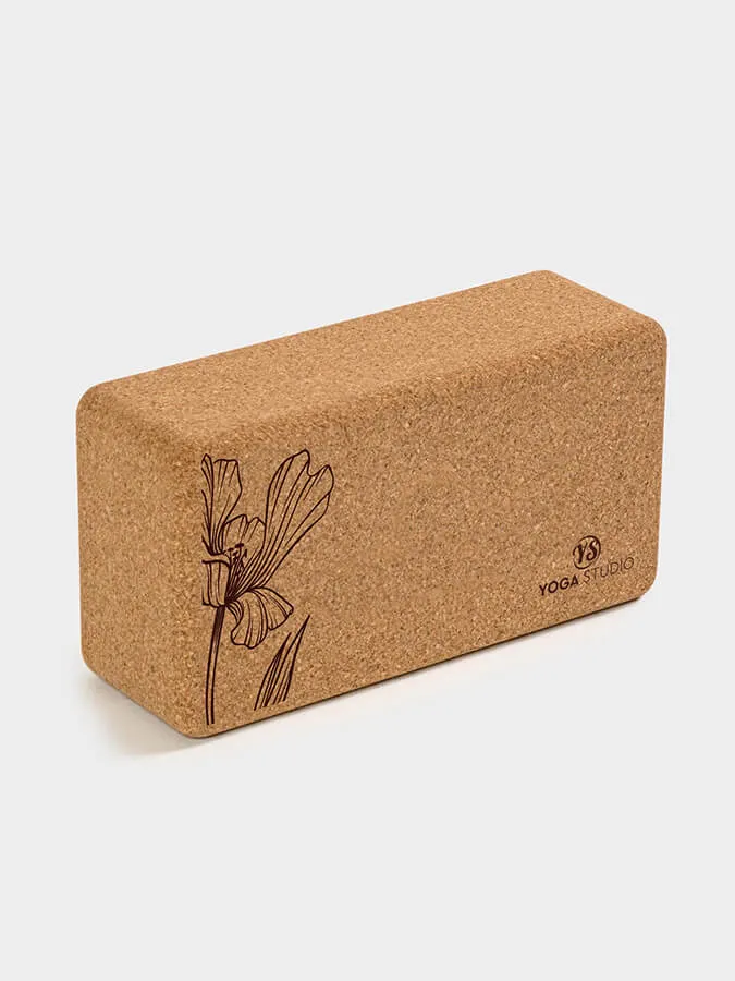 Yoga Studio Standard Size Cork Yoga Brick - Lively Lilium