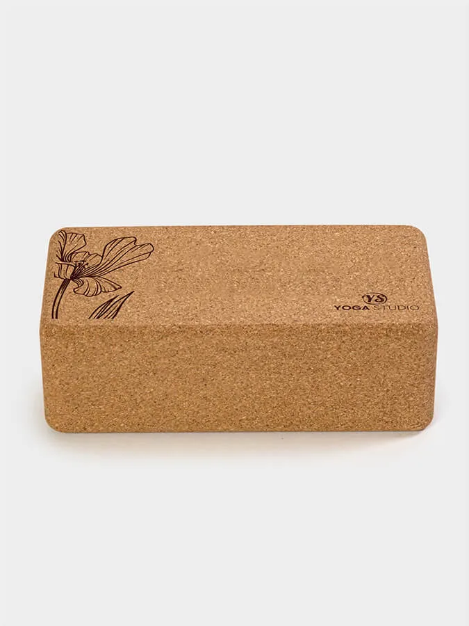Yoga Studio Standard Size Cork Yoga Brick - Lively Lilium